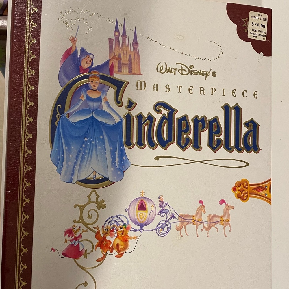 NEW Walt Disney’s Masterpiece Cinderella VHS set
